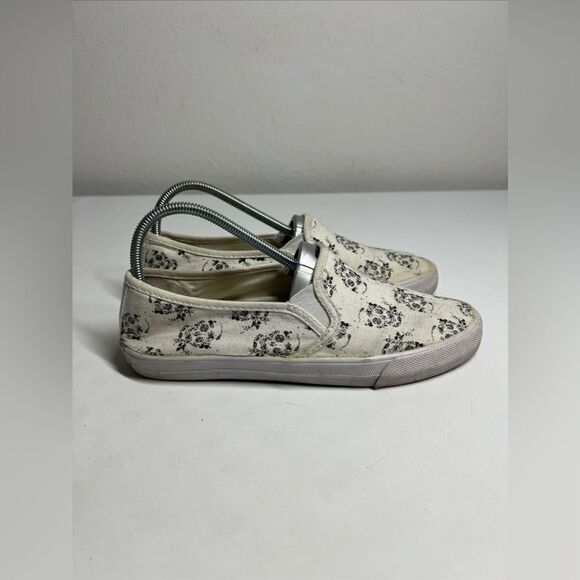 Women' American Eagle Sneakers 7 Casual Flats Canvas Skull Slip On Model #3351 - Picture 1 of 11